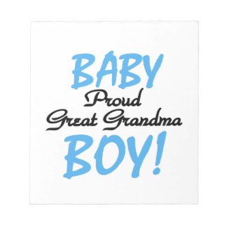 Proud Great Grandma Baby Boy Gifts Notepad