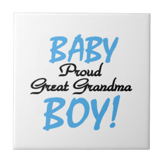 Proud Great Grandma Baby Boy Gifts Tile