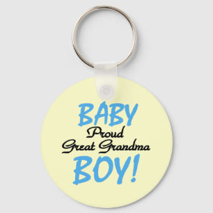 Proud Great Grandma Baby Boy Tshirts and Gifts Key Ring