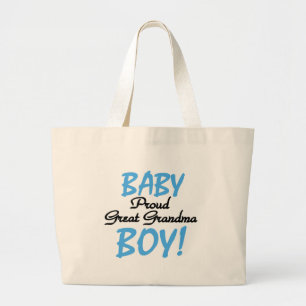 Proud Great Grandma Baby Boy Tshirts and Gifts Large Tote Bag