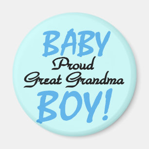 Proud Great Grandma Baby Boy Tshirts and Gifts Magnet