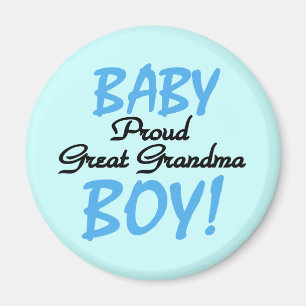 Proud Great Grandma Baby Boy Tshirts and Gifts Magnet