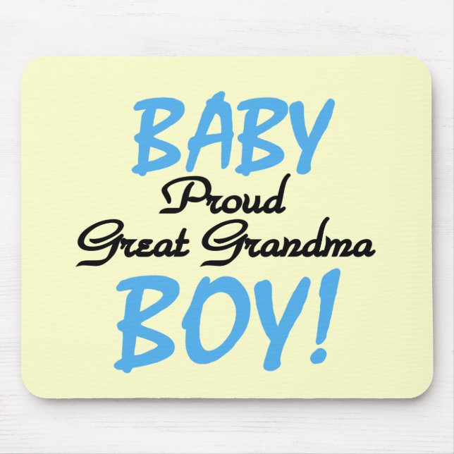 Proud Great Grandma Baby Boy Tshirts and Gifts Mouse Pad (Front)