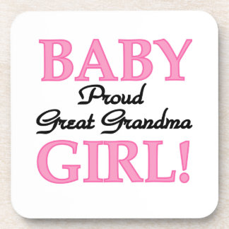 Proud Great Grandma Baby Girl Gifts Coaster