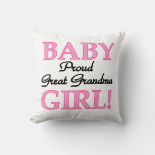 Proud Great Grandma Baby Girl Gifts Cushion