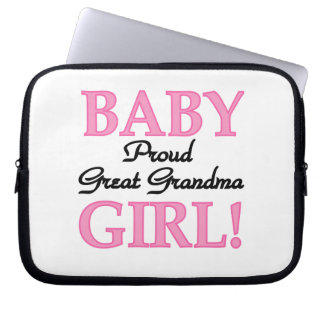 Proud Great Grandma Baby Girl Gifts Laptop Sleeve