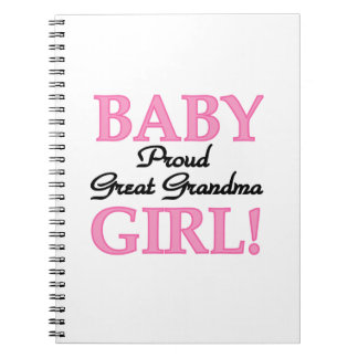 Proud Great Grandma Baby Girl Gifts Spiral Notebook