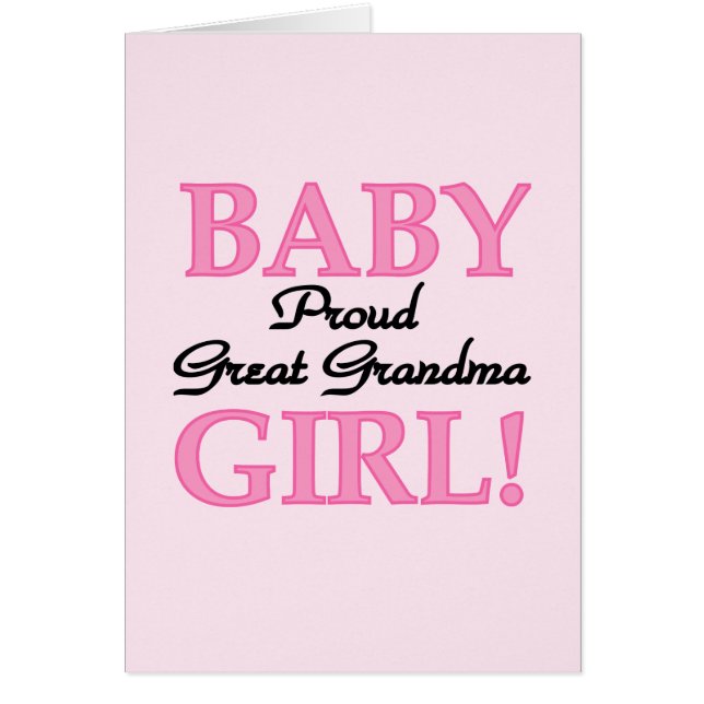 Proud Great Grandma Baby Girl Tshirts and Gifts (Front)