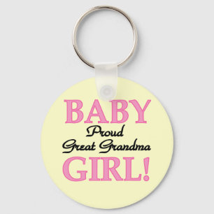 Proud Great Grandma Baby Girl Tshirts and Gifts Key Ring