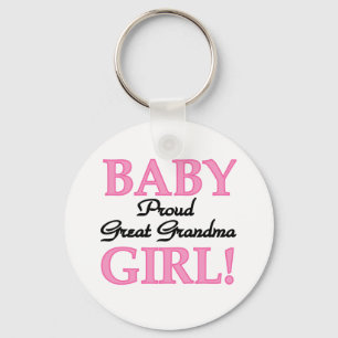 Proud Great Grandma Baby Girl Tshirts and Gifts Key Ring
