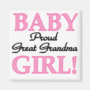 Proud Great Grandma Baby Girl Tshirts and Gifts Magnet