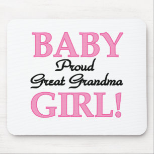 Proud Great Grandma Baby Girl Tshirts and Gifts Mouse Pad