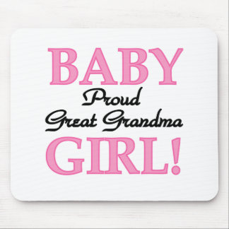 Proud Great Grandma Baby Girl Tshirts and Gifts Mouse Pad