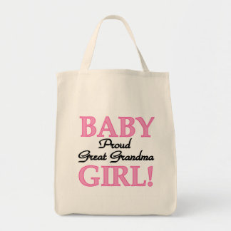 Proud Great Grandma Baby Girl Tshirts and Gifts Tote Bag