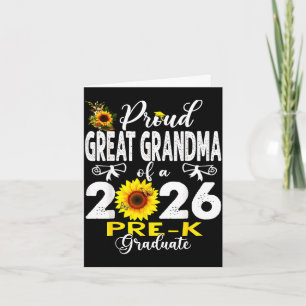 Proud great grandma of 2026 pre-k graduate mothers card