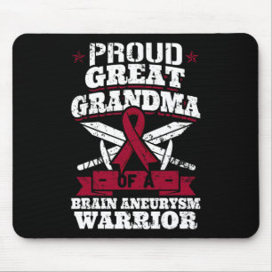 Proud Great Grandma Of A Brain Aneurysm Warrior Aw Mouse Pad