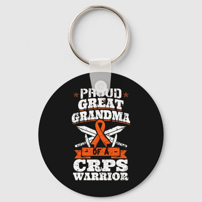 Proud Great Grandma Of A Crps Warrior Rsd Awarenes Key Ring (Front)