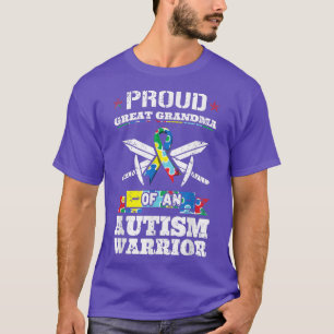 Proud Great Grandma Of An Autism Warrior Awareness T-Shirt