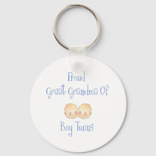 Proud Great Grandma Of Boy Twins Key Ring
