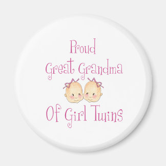 Proud Great Grandma Of Girl Twins Magnet