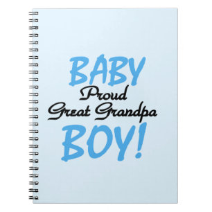 Proud Great Grandpa Baby Boy Gifts Spiral Notebook
