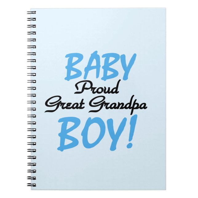 Proud Great Grandpa Baby Boy Gifts Spiral Notebook (Front)