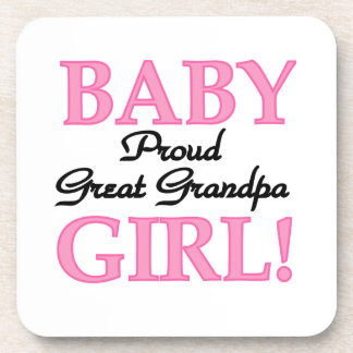 Proud Great Grandpa Baby Girl Gifts Coaster