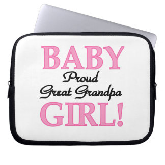 Proud Great Grandpa Baby Girl Gifts Laptop Sleeve