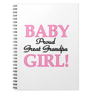 Proud Great Grandpa Baby Girl Gifts Spiral Notebook