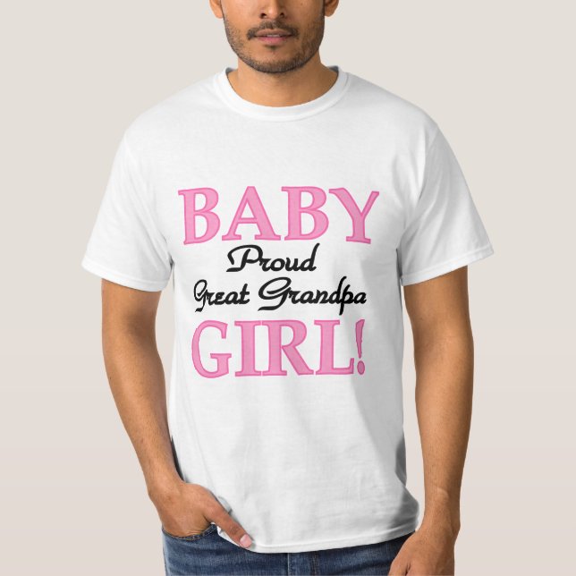 Proud Great Grandpa of Girl T-shirts and Gifts (Front)