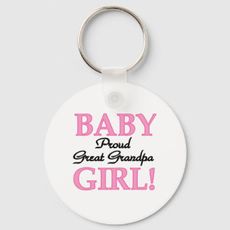 Proud Great Grandpa of Girl T-shirts and Gifts Key Ring