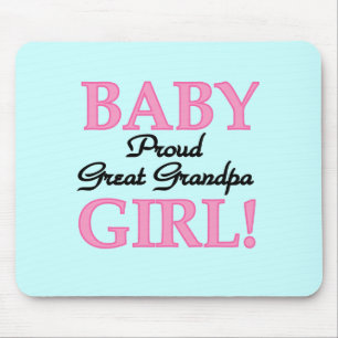 Proud Great Grandpa of Girl T-shirts and Gifts Mouse Pad