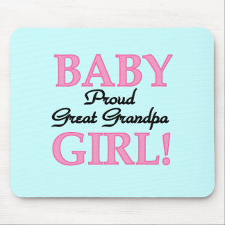 Proud Great Grandpa of Girl T-shirts and Gifts Mouse Pad