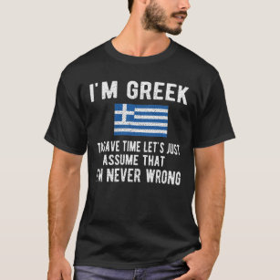 Proud Greek Heritage Greece Roots Greek Flag T-Shirt