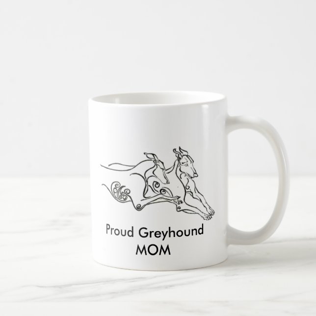 Proud Greyhound MOM Coffee Mug (Right)