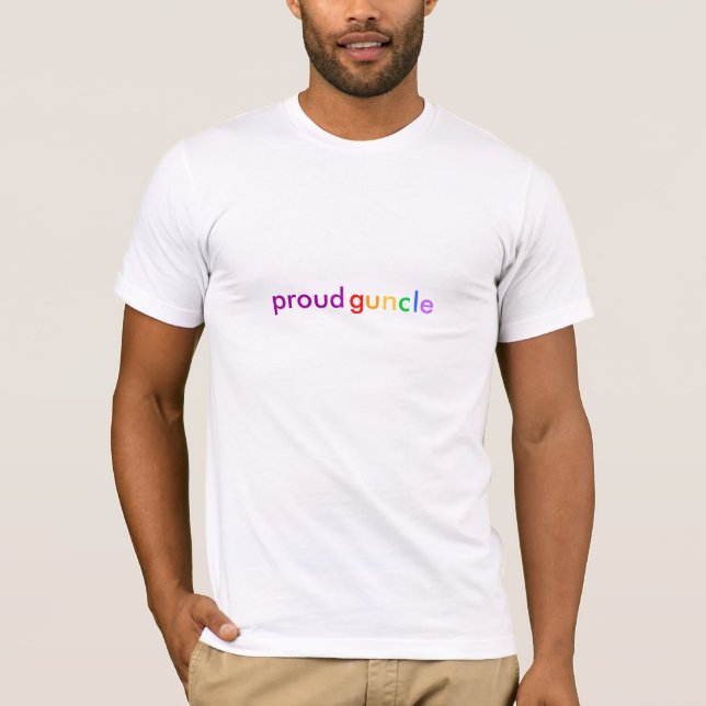 "proud guncle" t-shirt (Front)