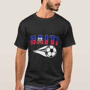 Proud Haiti Soccer Fans Jersey Haitian Flag Footby T-Shirt
