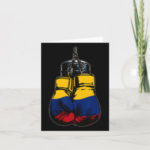 Proud Heritage Colombia Flag Boxing Gloves Card