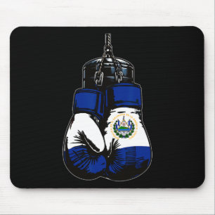 Proud Heritage El Salvador Flag Boxing Gloves Mouse Pad