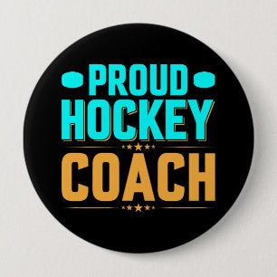 Proud Hockey Coach 10 Cm Round Badge