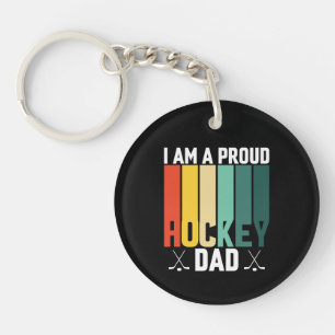 Proud Hockey Dad Key Ring