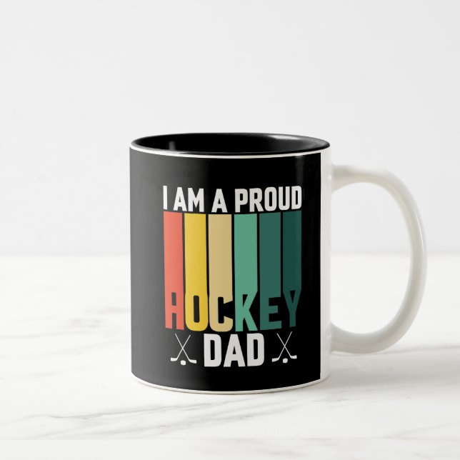 Proud Hockey Dad Two-Tone Coffee Mug (Right)