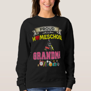 Proud Homeschool Grandma Back To School Mommy Moth Sweatshirt