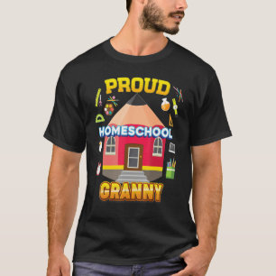 Proud Homeschool Granny Dad Mum Family Kid Back To T-Shirt