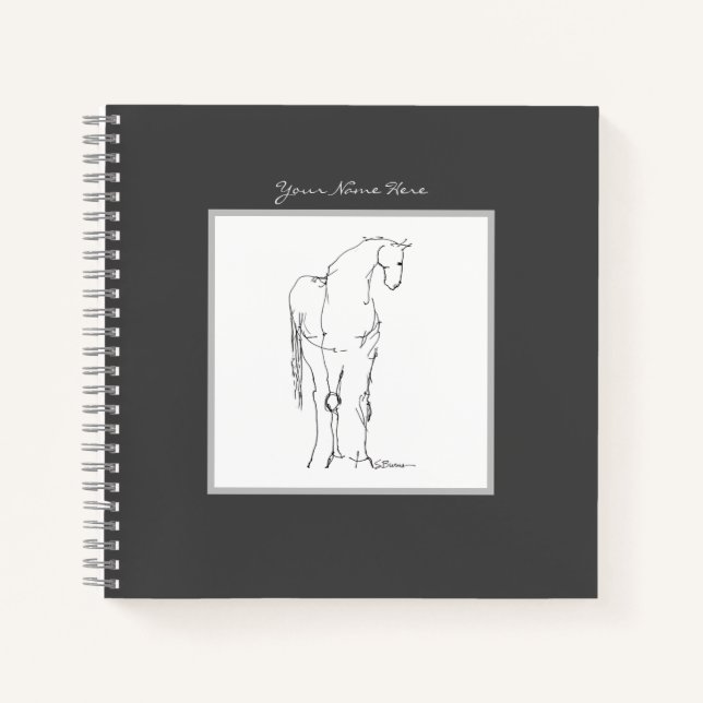 Proud Horse Spiral Notebook (Front)