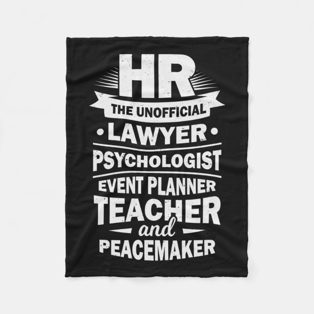 Proud Human Resources Fleece Blanket (Front)