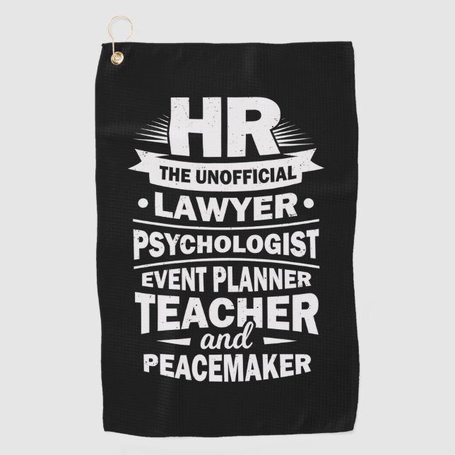 Proud Human Resources Golf Towel (Front)