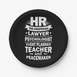 Proud Human Resources Paper Plate