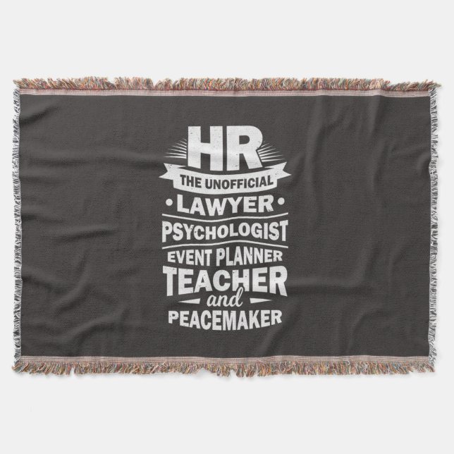 Proud Human Resources Throw Blanket (Front)