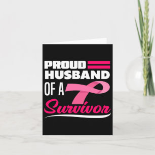 Proud Husband Of A Survivor Wife Breast Cancer Awa Card